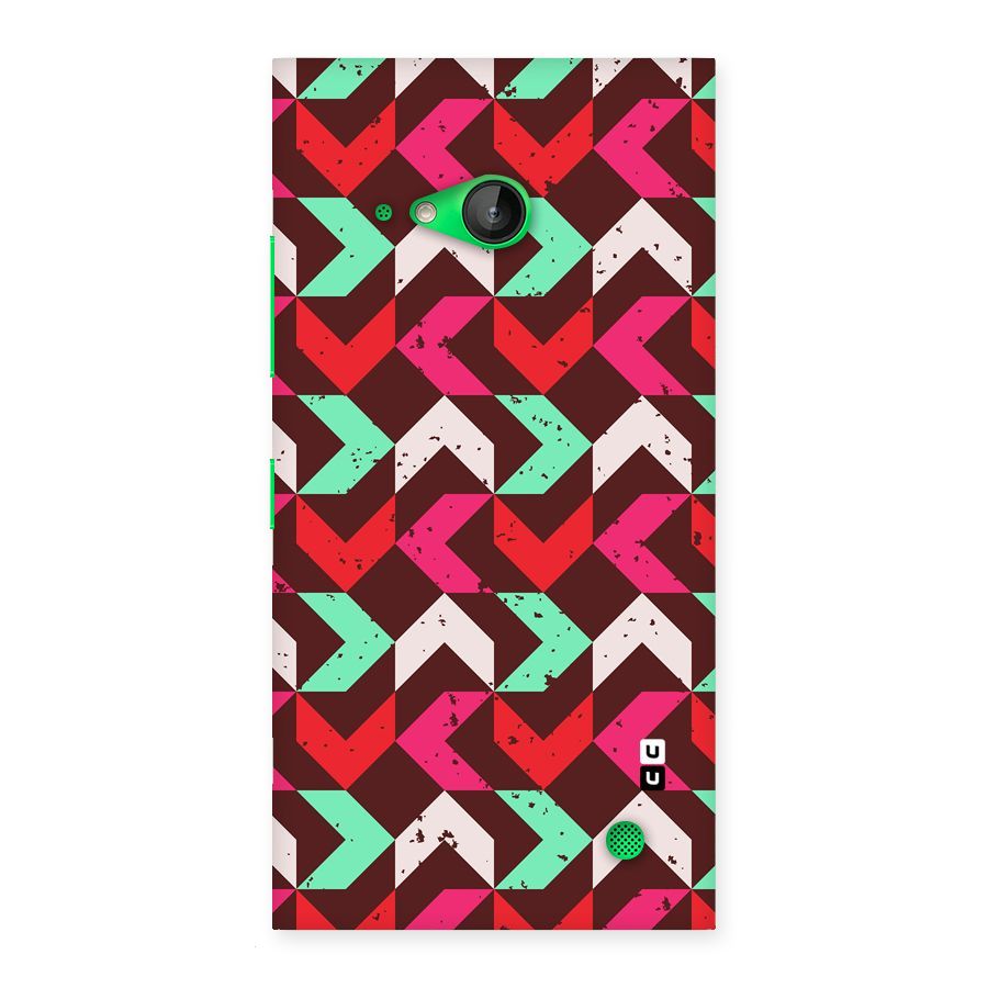 Retro Red Pink Pattern Back Case for Lumia 730
