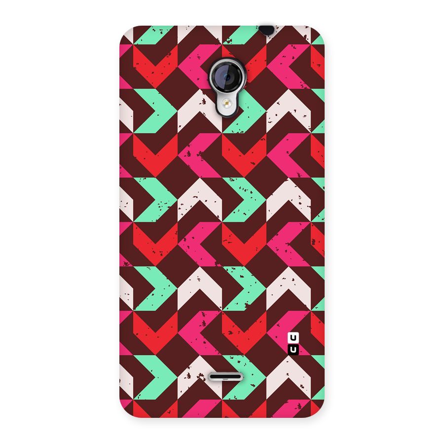 Retro Red Pink Pattern Back Case for Micromax Unite 2 A106