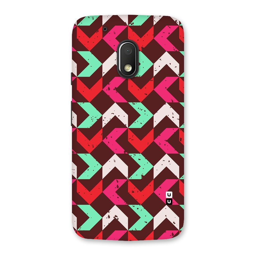 Retro Red Pink Pattern Back Case for Moto G4 Play