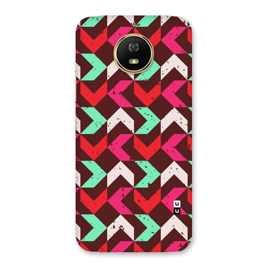 Retro Red Pink Pattern Back Case for Moto G5s