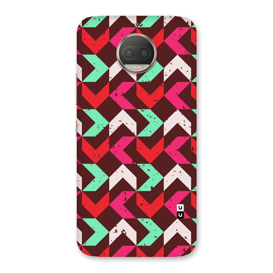 Retro Red Pink Pattern Back Case for Moto G5s Plus