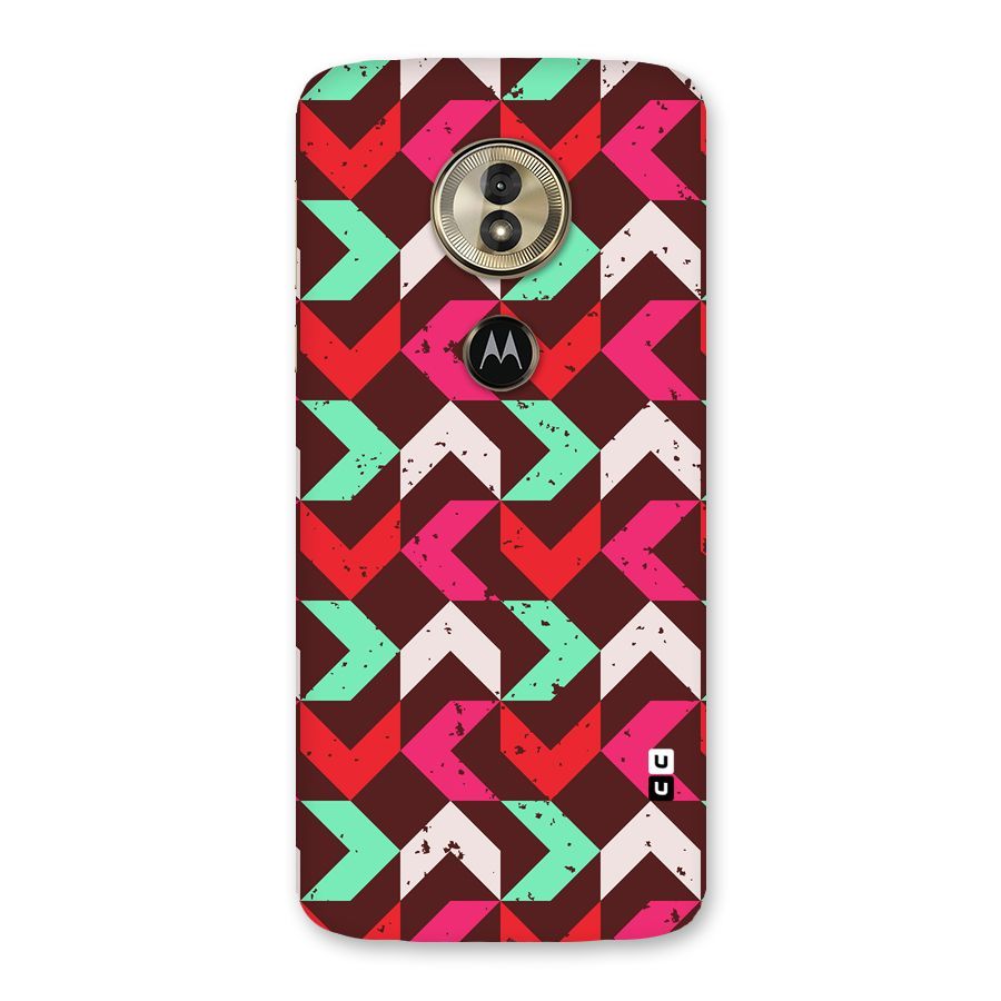 Retro Red Pink Pattern Back Case for Moto G6 Play