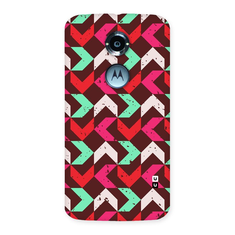 Retro Red Pink Pattern Back Case for Moto X 2nd Gen