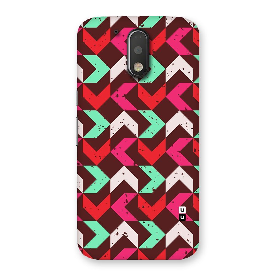 Retro Red Pink Pattern Back Case for Motorola Moto G4