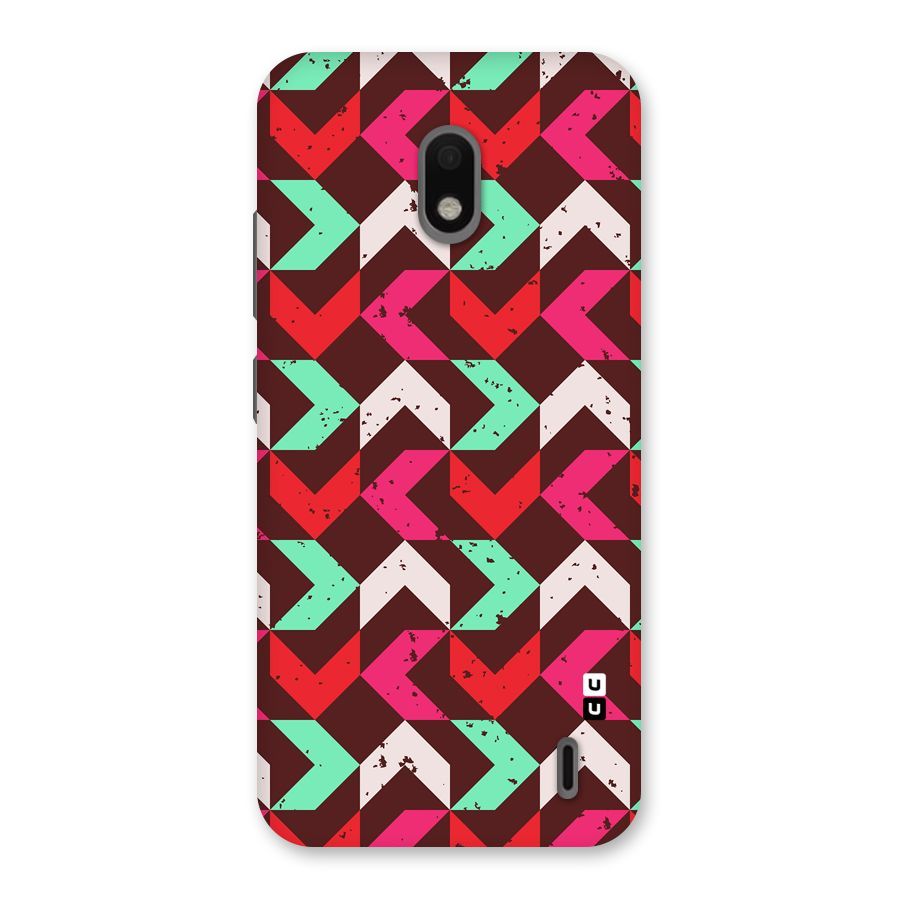 Retro Red Pink Pattern Back Case for Nokia 2.2