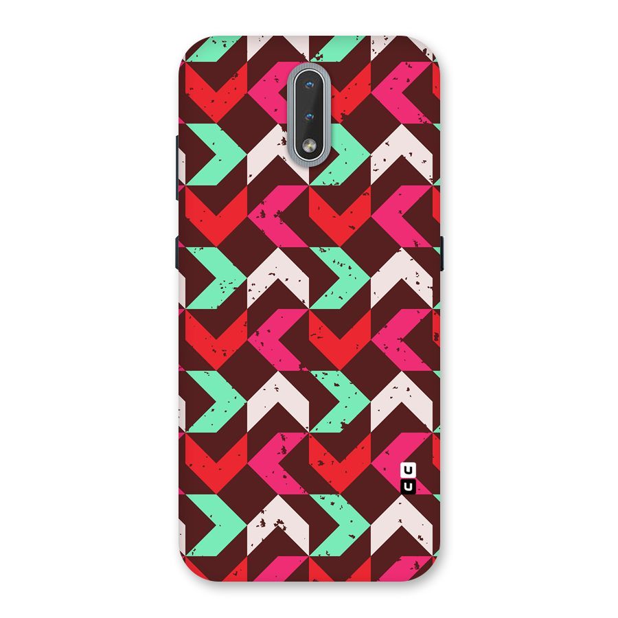 Retro Red Pink Pattern Back Case for Nokia 2.3