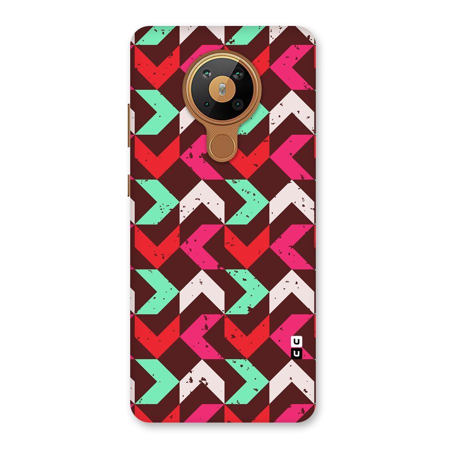 Retro Red Pink Pattern Back Case for Nokia 5.3