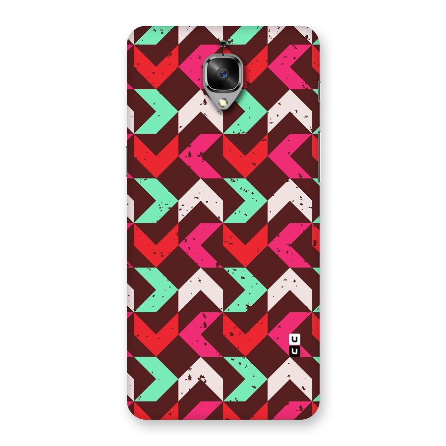 Retro Red Pink Pattern Back Case for OnePlus 3T