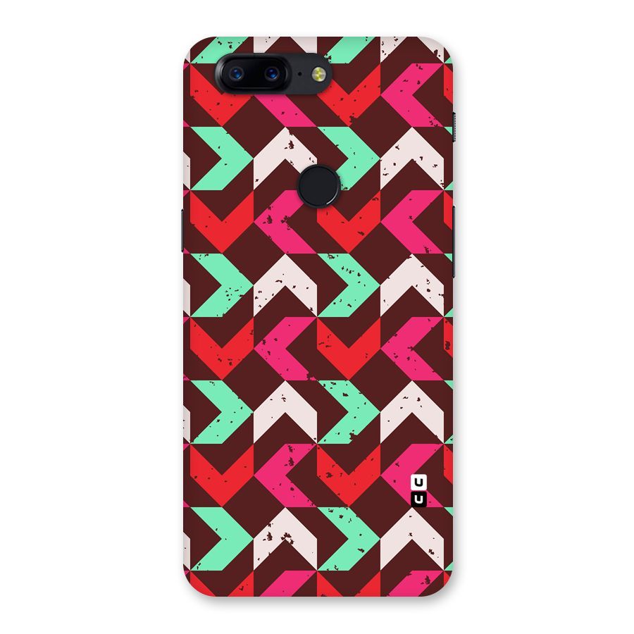 Retro Red Pink Pattern Back Case for OnePlus 5T