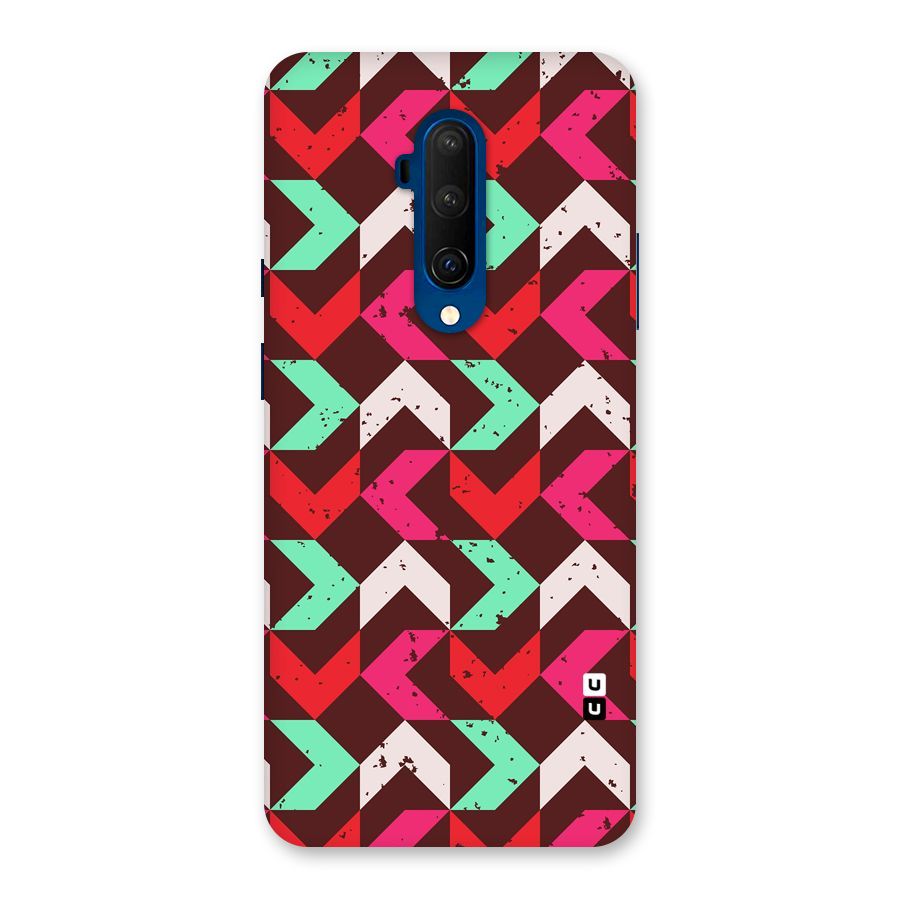 Retro Red Pink Pattern Back Case for OnePlus 7T Pro