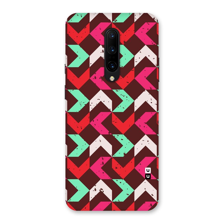 Retro Red Pink Pattern Back Case for OnePlus 7 Pro