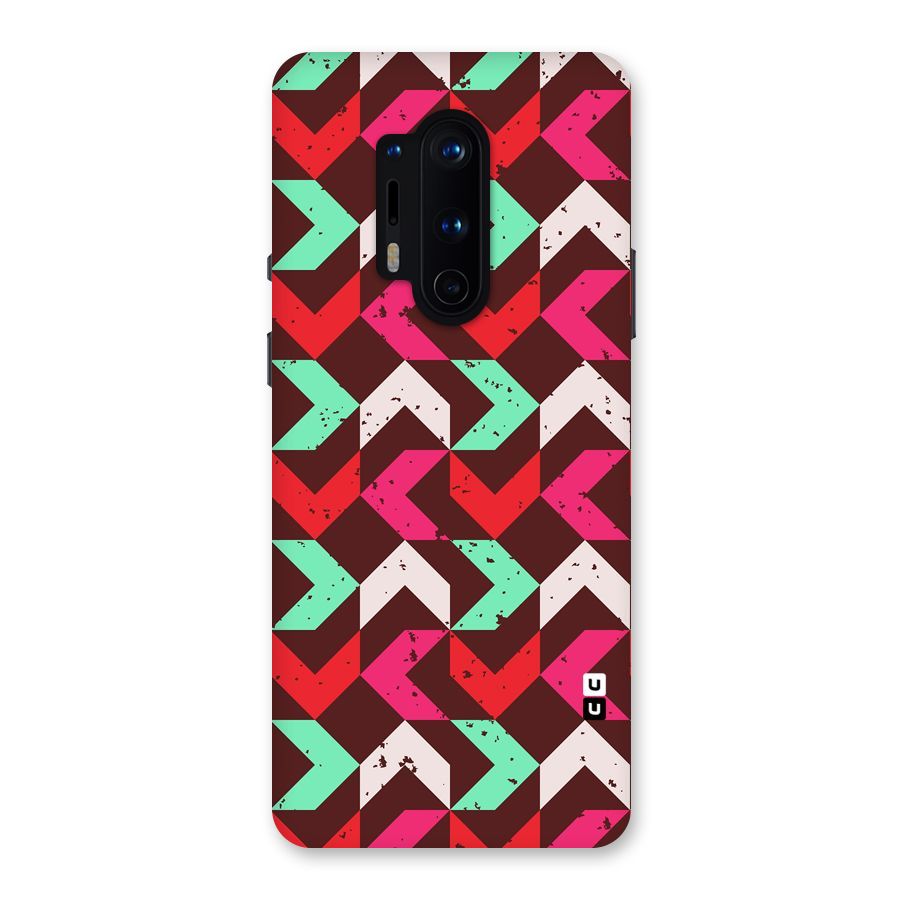 Retro Red Pink Pattern Back Case for OnePlus 8 Pro