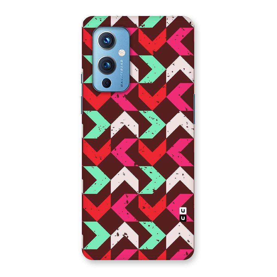 Retro Red Pink Pattern Back Case for OnePlus 9