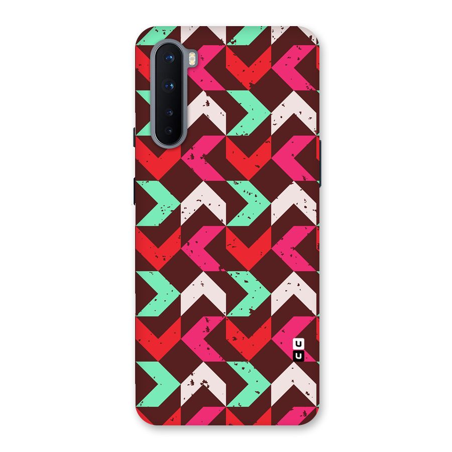 Retro Red Pink Pattern Back Case for OnePlus Nord