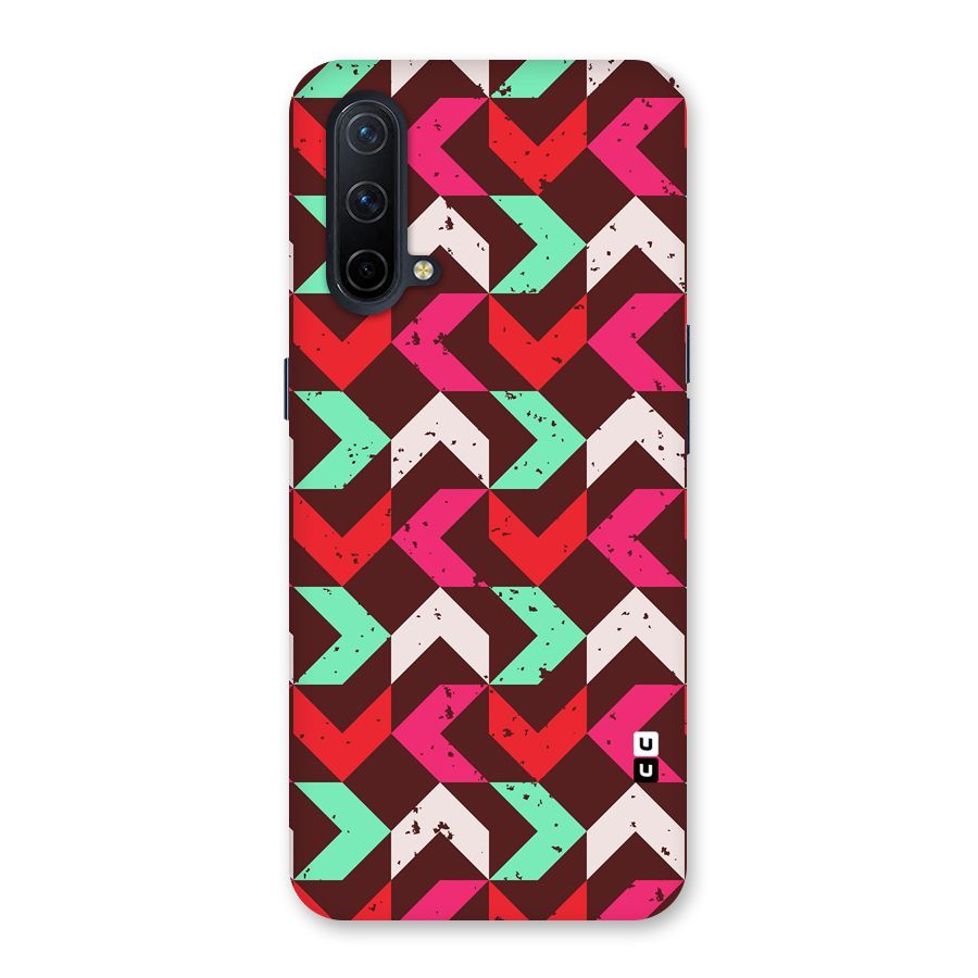 Retro Red Pink Pattern Back Case for OnePlus Nord CE 5G