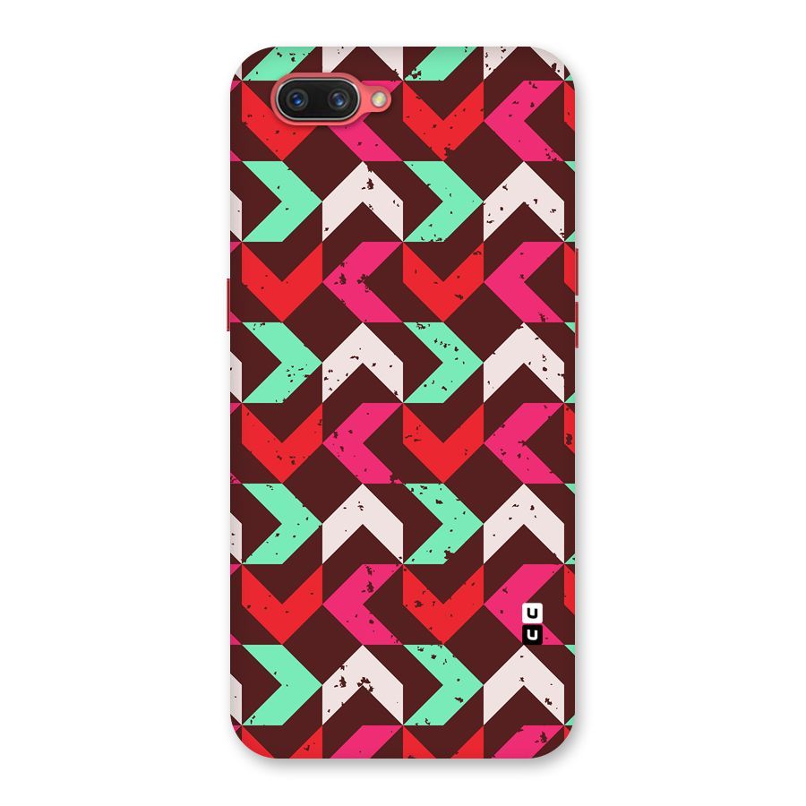 Retro Red Pink Pattern Back Case for Oppo A3s