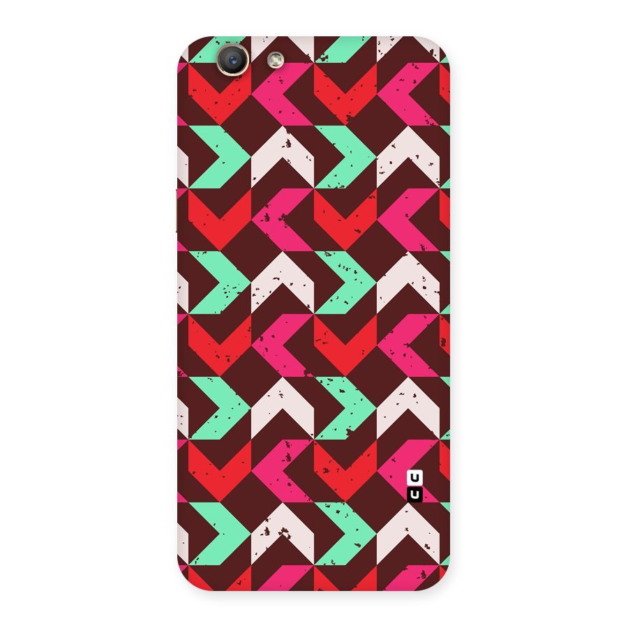 Retro Red Pink Pattern Back Case for Oppo A59