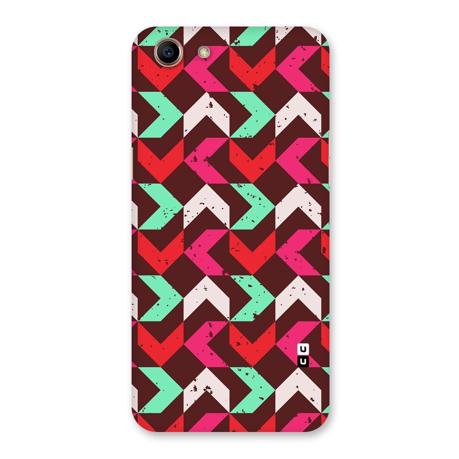 Retro Red Pink Pattern Back Case for Oppo A83 (2018)