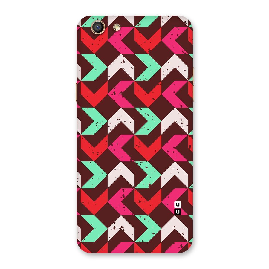 Retro Red Pink Pattern Back Case for Oppo F3