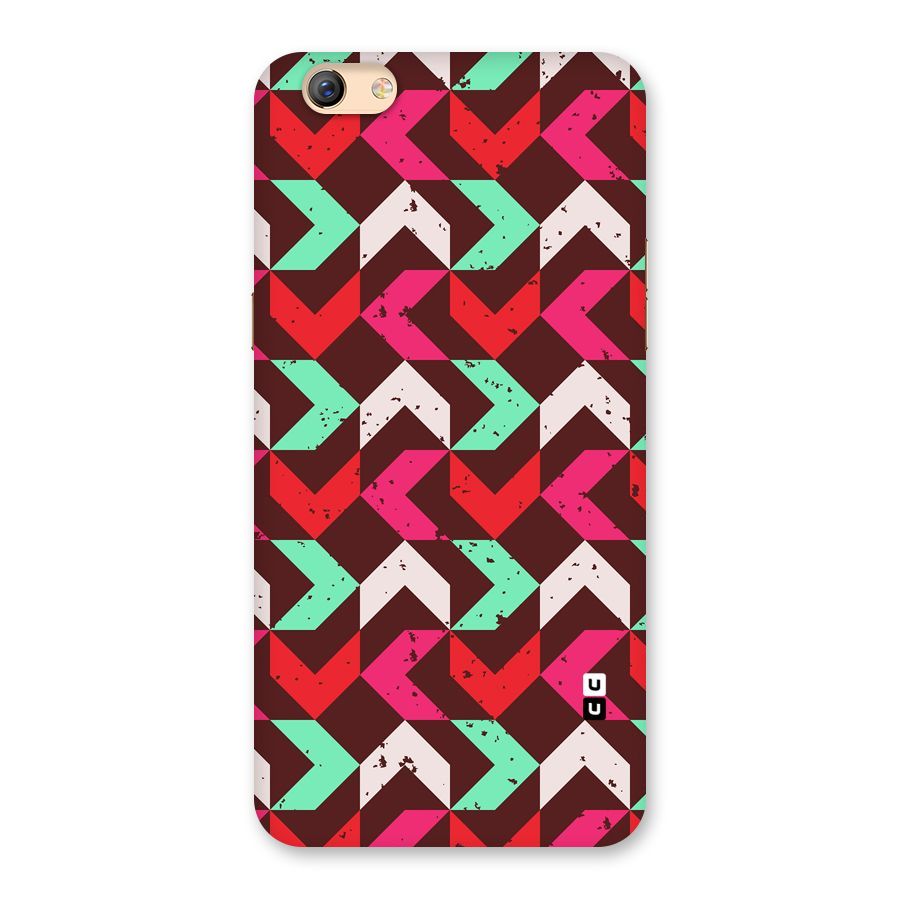 Retro Red Pink Pattern Back Case for Oppo F3 Plus