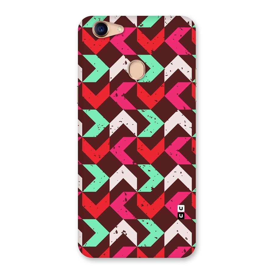 Retro Red Pink Pattern Back Case for Oppo F5