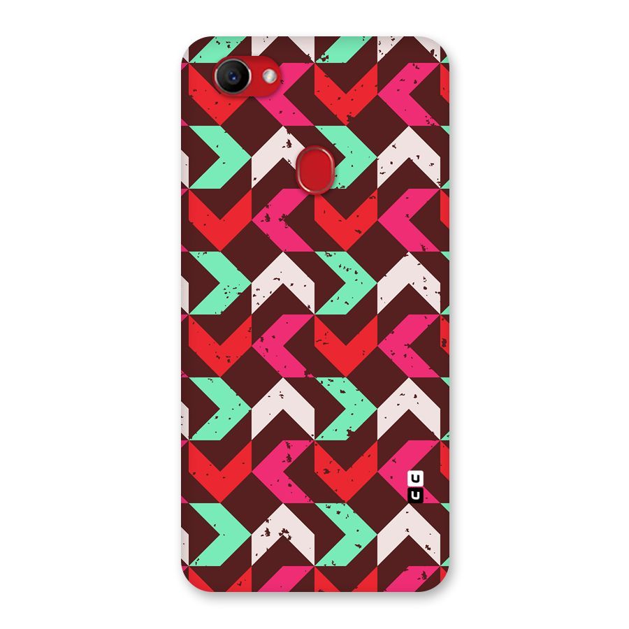 Retro Red Pink Pattern Back Case for Oppo F7