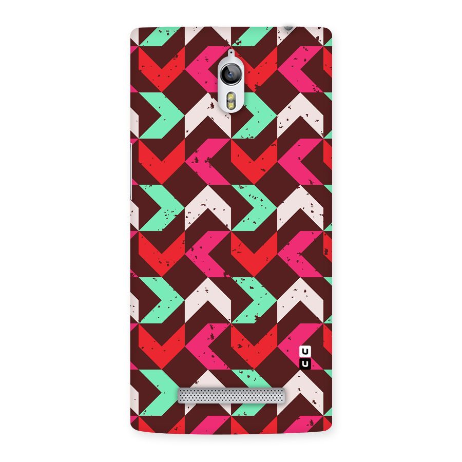 Retro Red Pink Pattern Back Case for Oppo Find 7