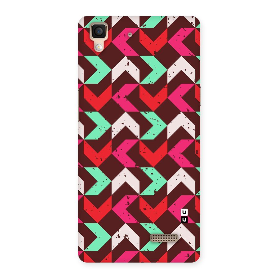 Retro Red Pink Pattern Back Case for Oppo R7