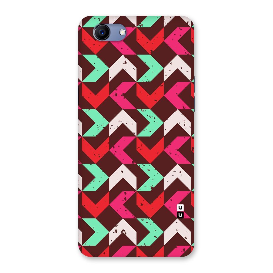 Retro Red Pink Pattern Back Case for Oppo Realme 1