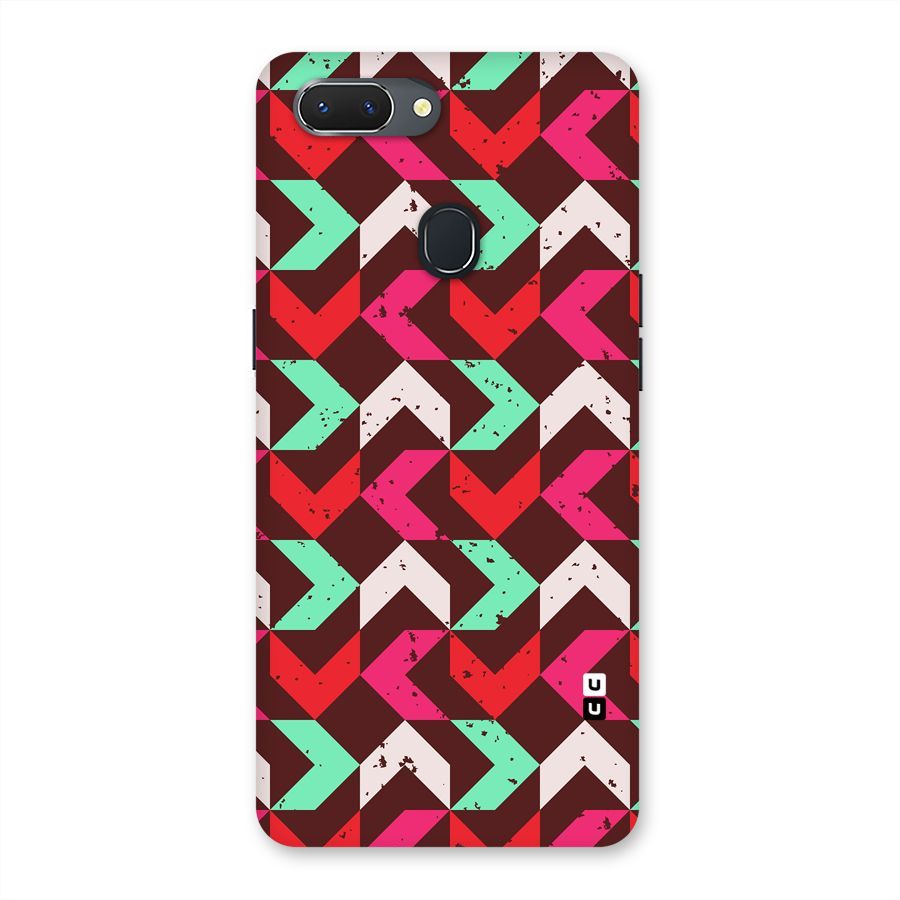 Retro Red Pink Pattern Back Case for Oppo Realme 2