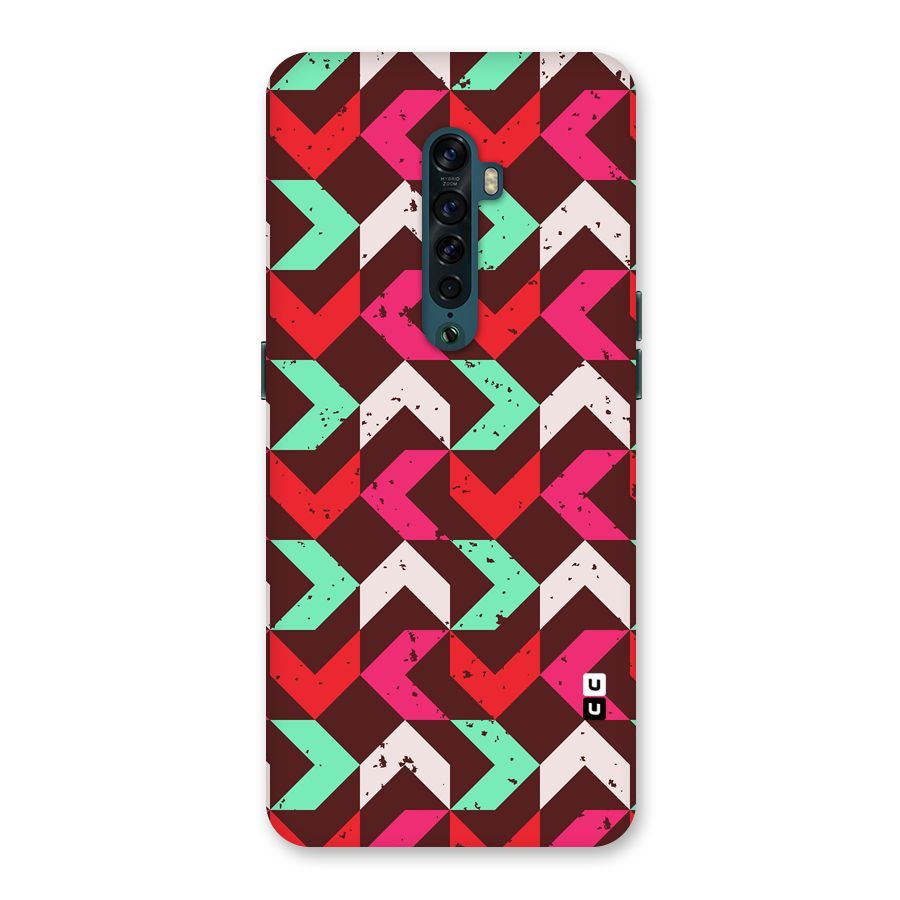 Retro Red Pink Pattern Back Case for Oppo Reno2
