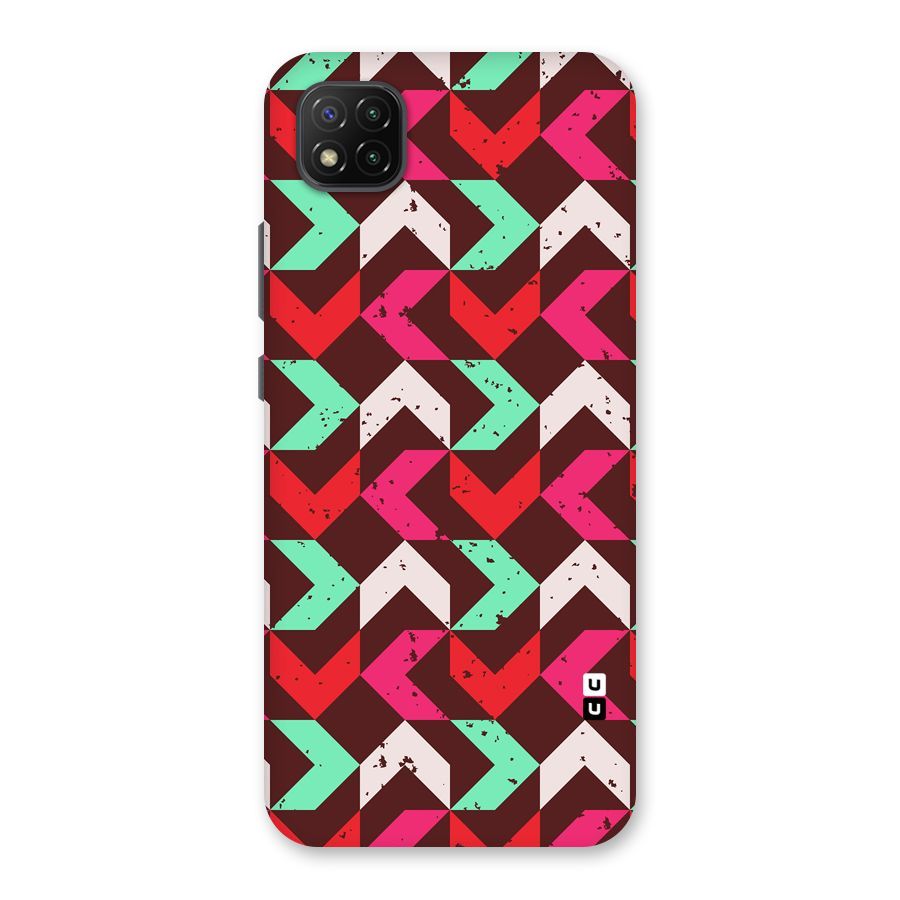 Retro Red Pink Pattern Back Case for Poco C3