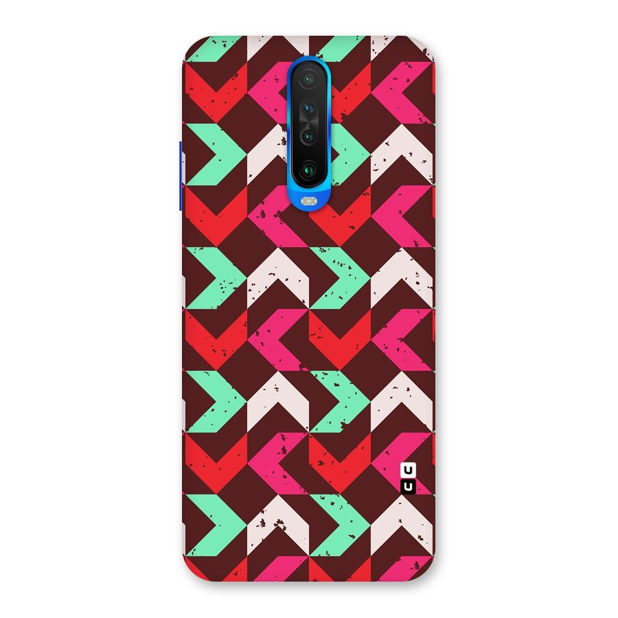Retro Red Pink Pattern Back Case for Poco X2
