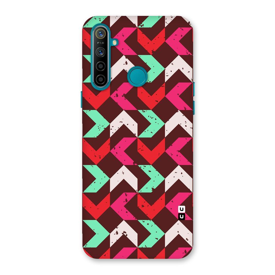 Retro Red Pink Pattern Back Case for Realme 5i
