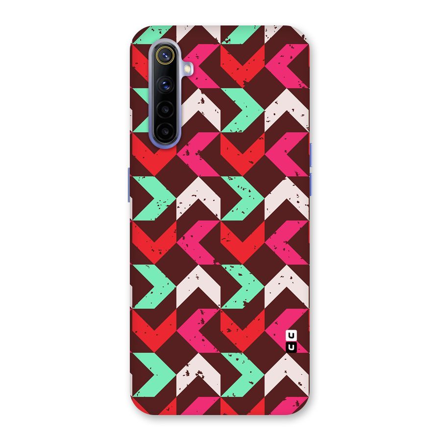 Retro Red Pink Pattern Back Case for Realme 6i