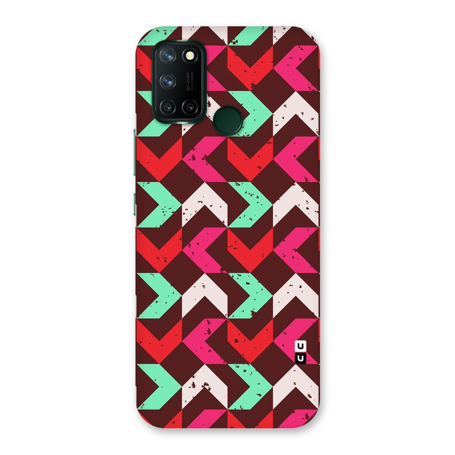 Retro Red Pink Pattern Back Case for Realme 7i
