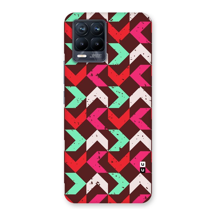 Retro Red Pink Pattern Back Case for Realme 8 Pro