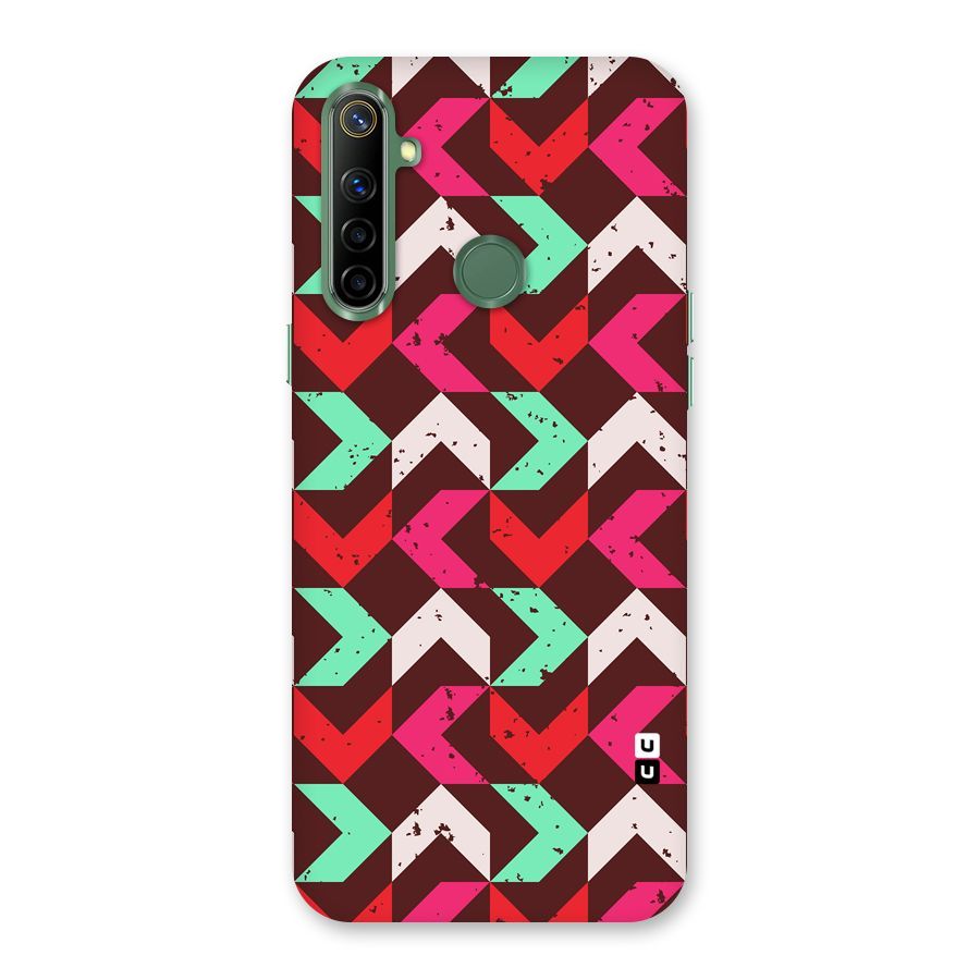 Retro Red Pink Pattern Back Case for Realme Narzo 10