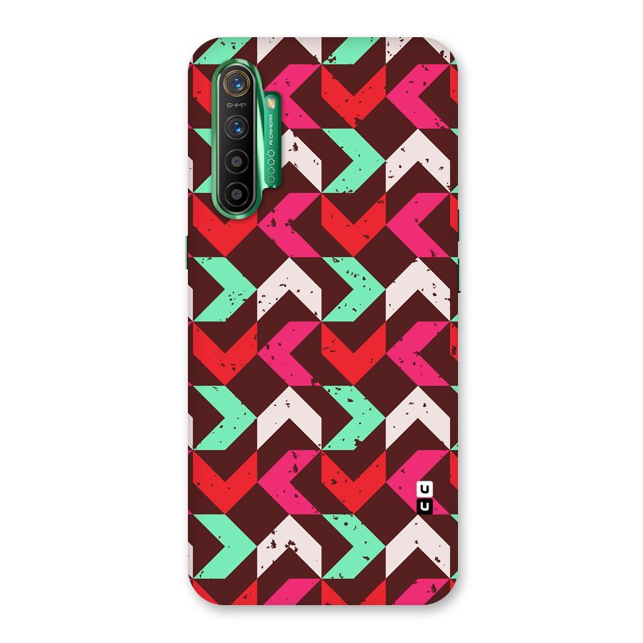 Retro Red Pink Pattern Back Case for Realme X2