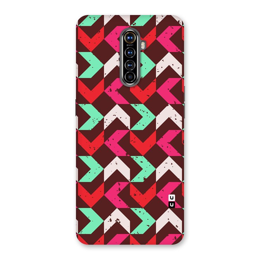 Retro Red Pink Pattern Back Case for Realme X2 Pro