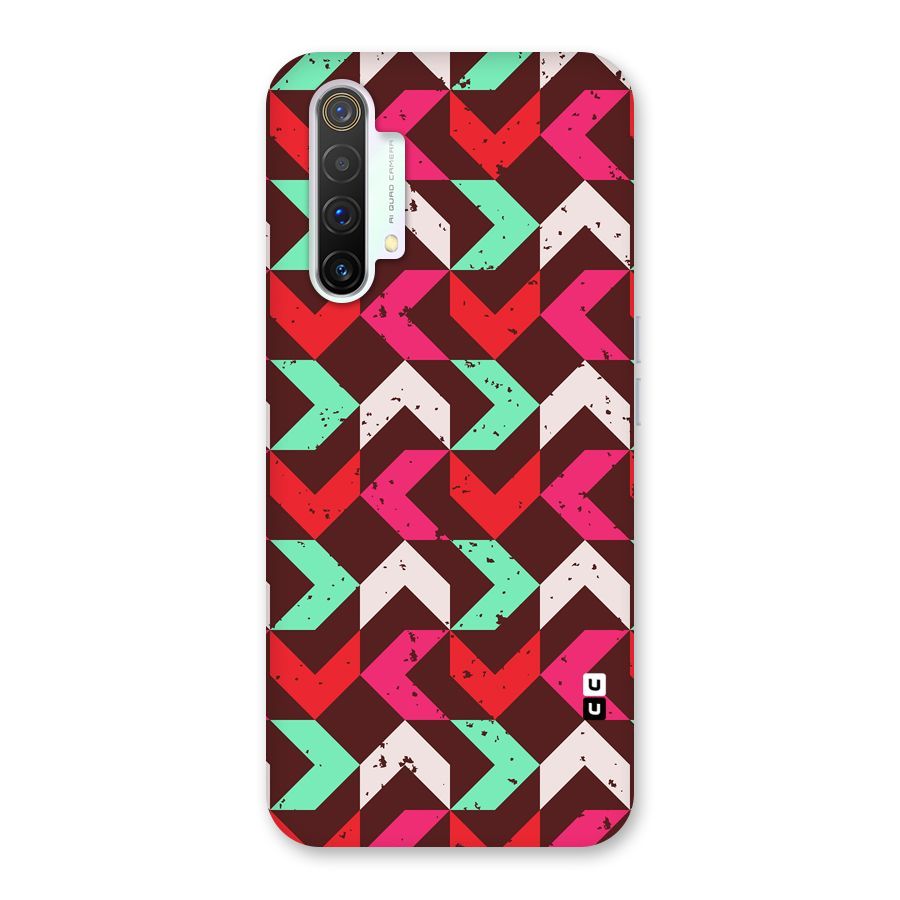 Retro Red Pink Pattern Back Case for Realme X3