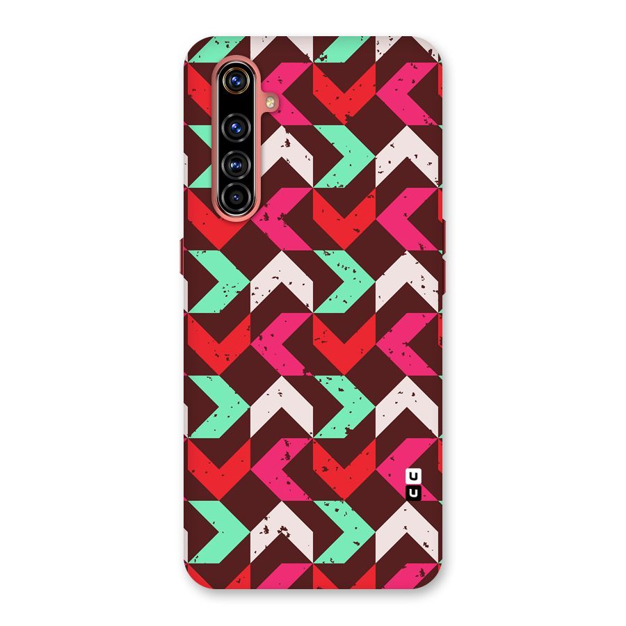 Retro Red Pink Pattern Back Case for Realme X50 Pro