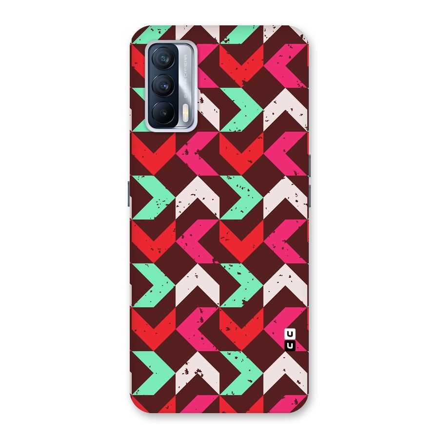 Retro Red Pink Pattern Back Case for Realme X7