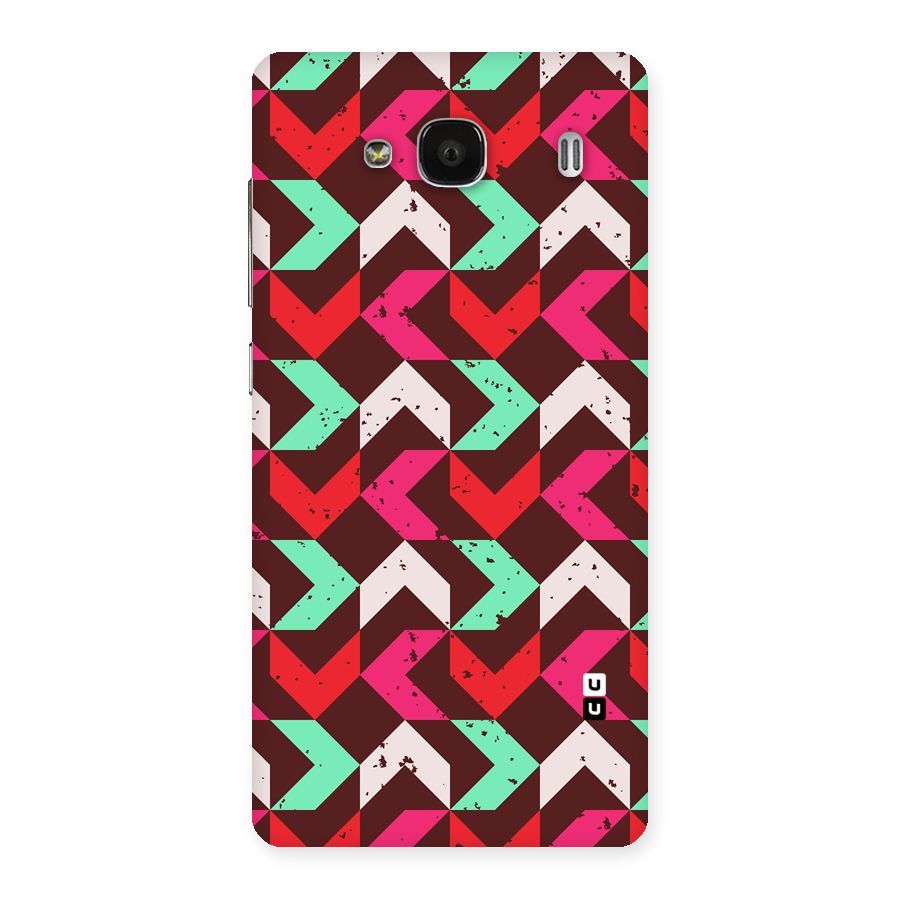 Retro Red Pink Pattern Back Case for Redmi 2s