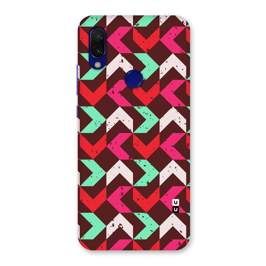 Retro Red Pink Pattern Back Case for Redmi 7