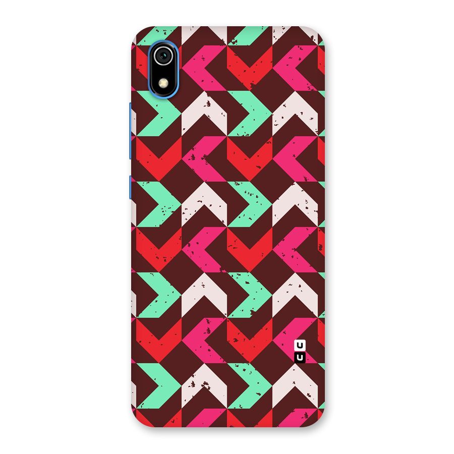Retro Red Pink Pattern Back Case for Redmi 7A