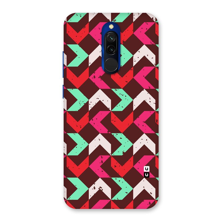 Retro Red Pink Pattern Back Case for Redmi 8