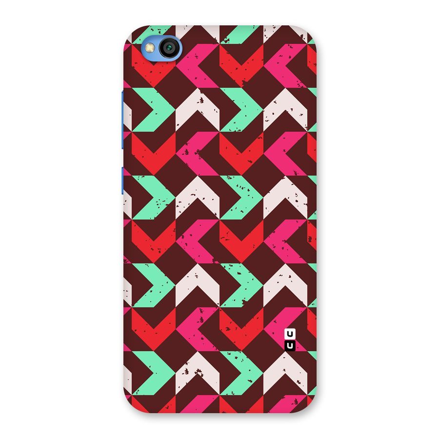 Retro Red Pink Pattern Back Case for Redmi Go