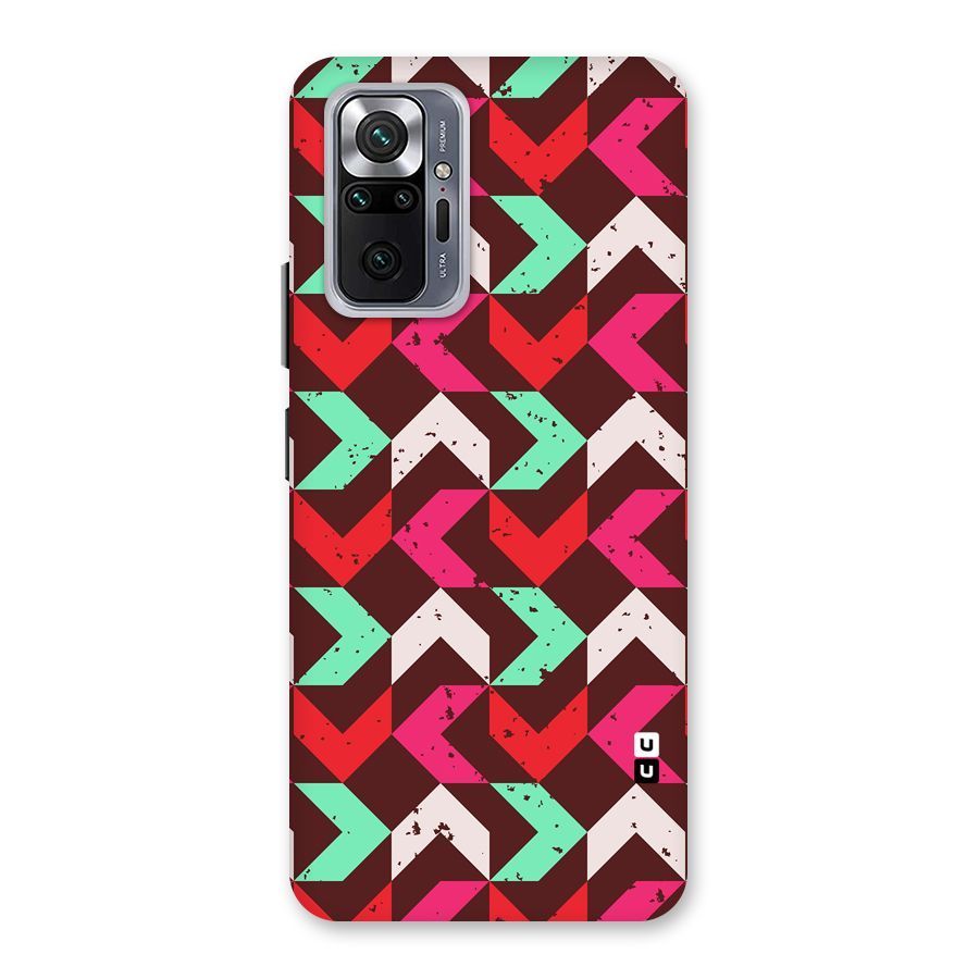 Retro Red Pink Pattern Back Case for Redmi Note 10 Pro Max