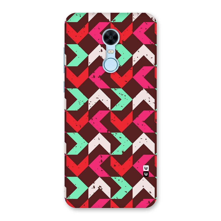 Retro Red Pink Pattern Back Case for Redmi Note 5